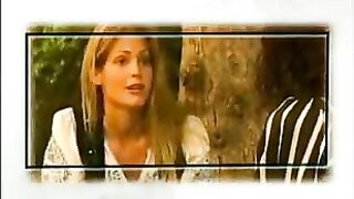 A man made cumshot on the pretty faces of young beauties