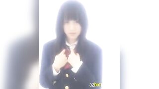Hot Japanese schoolgirl masturbates herself in the kinkiest way ever