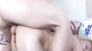 Deep anal sex with a mommy at her home in stockings