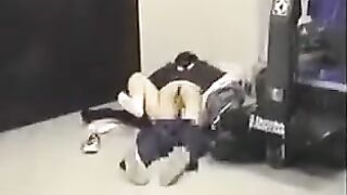 He took off his pants and began to fuck girlfriend in ass