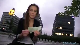 Beauty has sex right on the street with a guy
