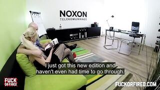 Fucking at the workplace is so nice. Watch this hot secretary in action!