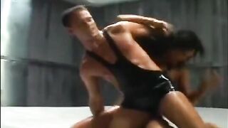 A beautiful brunette with big natural tits has passionate sex after a fight - Nysdel