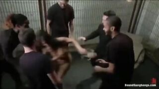 Five guys kidnapped a defenseless girl and humiliated her in a rough group encounter