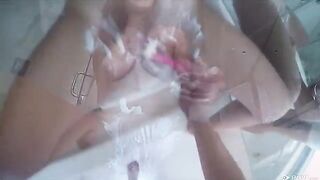 Karter Foxx made a blowjob in my shower, showcasing her American charm