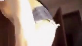 Russian webcam model shows off her big natural tits during a solo session