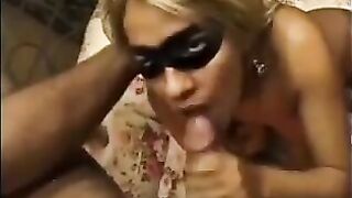 A wife is having fun with another guy in front of her husband