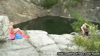 A mother and her daughter are getting fucked by a father in an eporn scene