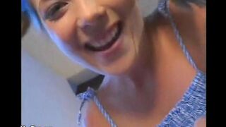 The man with a big dick fucked the cute babysitter with small tits