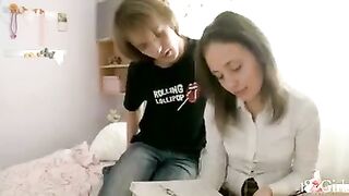 Entertainment at a classmate's home after lessons, a playful 18-year-old twist
