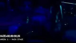 Two girls are having fun in the club and get fucked there