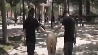 Group sex with a camera in public for extra thrill and excitement