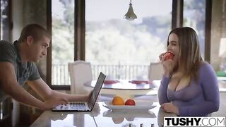 Natasha Niis gets fucked by her husband after breakfast