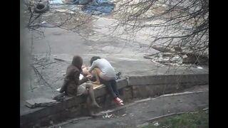 The guy was photographing intimate moments with girls in the public street