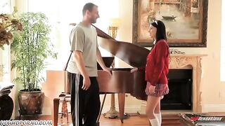 A teacher seduced her student and fucked her hard