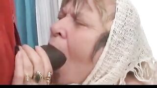 A sexy negro guy with a huge dick fucks his grandma