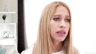 A stepfather plays a prank on his blonde daughter, and it backfires