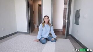 A man with a big dick pushes it deep into the blonde