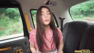 An angry girl is having sex with her boyfriend in the car