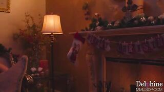 Hot Christmas blondie action with a sexy high heel and toes