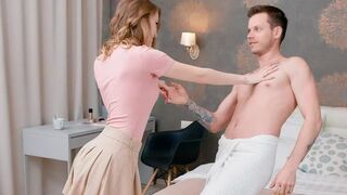 A young guy shot a video of his naked lover in bed with him