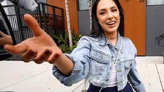 A sexy girl Selena fucks for money with a stranger