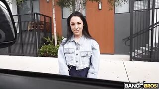 A sexy girl Selena fucks for money with a stranger