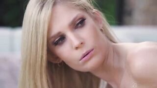 Cute blonde has sex with her boyfriend early in the morning at home