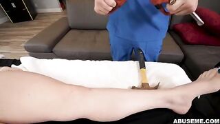 Rough massage with bondage and teasing for an intense experience