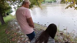 Feeding ducks with beavers and getting a creampie on the bed - Serina Gomez Part 1