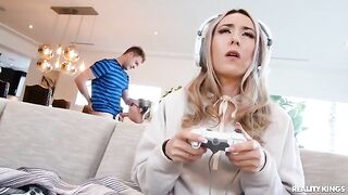 A hot nerd with glasses gets fucked hard in this steamy scene