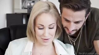 Over Worked! - Hot office action with mature women and pantyhose play