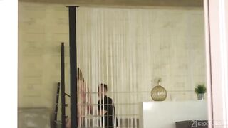 A woman has sex with two guys at once, it ends with a threesome