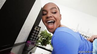 The girl is fucking around in front of her boss
