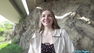 I picked up a cute shy girl and fucked her outdoors for money