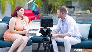 Natasha Nice gets her asshole gapped during an interview, showcasing her curvy figure and big tits that have made her a standout in the industry