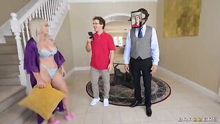 A man's wife arranges to be fucked in front of her husband