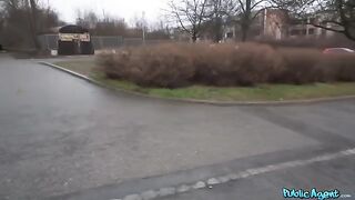 A German wife is fucking for money on the street