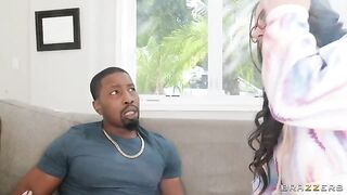 Two girlfriends have an intense threesome sex with guys in FFM