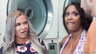 A hot chick is having fun in the laundry room part 3