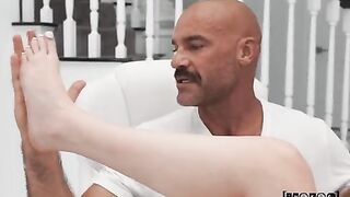 Redhead girl was caught in a compromising situation during an informal chat