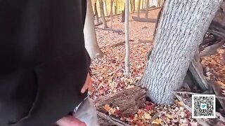 A walk in the park turns into a passionate outdoor encounter