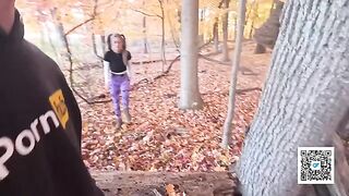 A walk in the park turns into a passionate outdoor encounter
