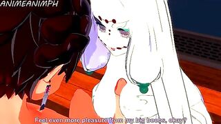 The Spider Mother demon fucked Tanjiro in a passionate scene