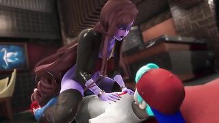 Cheating BF gets punished by the MILF mom of his GF in a steamy FNF mod