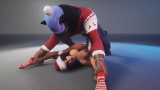 Beauty fucked by a wild werewolf on Christmas, an unusual encounter