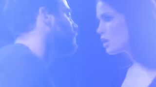 A stunning brunette, Evelyn Claire, gets her pussy railed in a passionate scene
