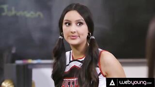 Cheerleader Eliza Ibarra gets wild in detention with friends