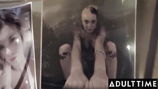 Gabbie Carter lets her husband tag team her huge tits with another