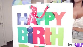 Busty stepmom Victoria June gets her birthday wish fulfilled